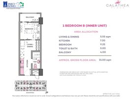 1 Bedroom Condo for sale at DMCI Calathea Place, Paranaque City