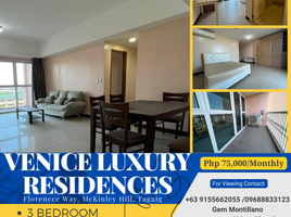 3 Bedroom Condo for rent at Venice Luxury Residences, Taguig City, Southern District