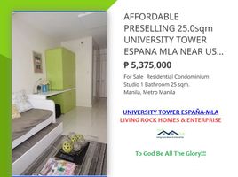 Studio Apartment for sale in Sampaloc, Metro Manila, Sampaloc, Manila