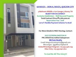 3 Bedroom Townhouse for sale in Eastern District, Metro Manila, Quezon City, Eastern District